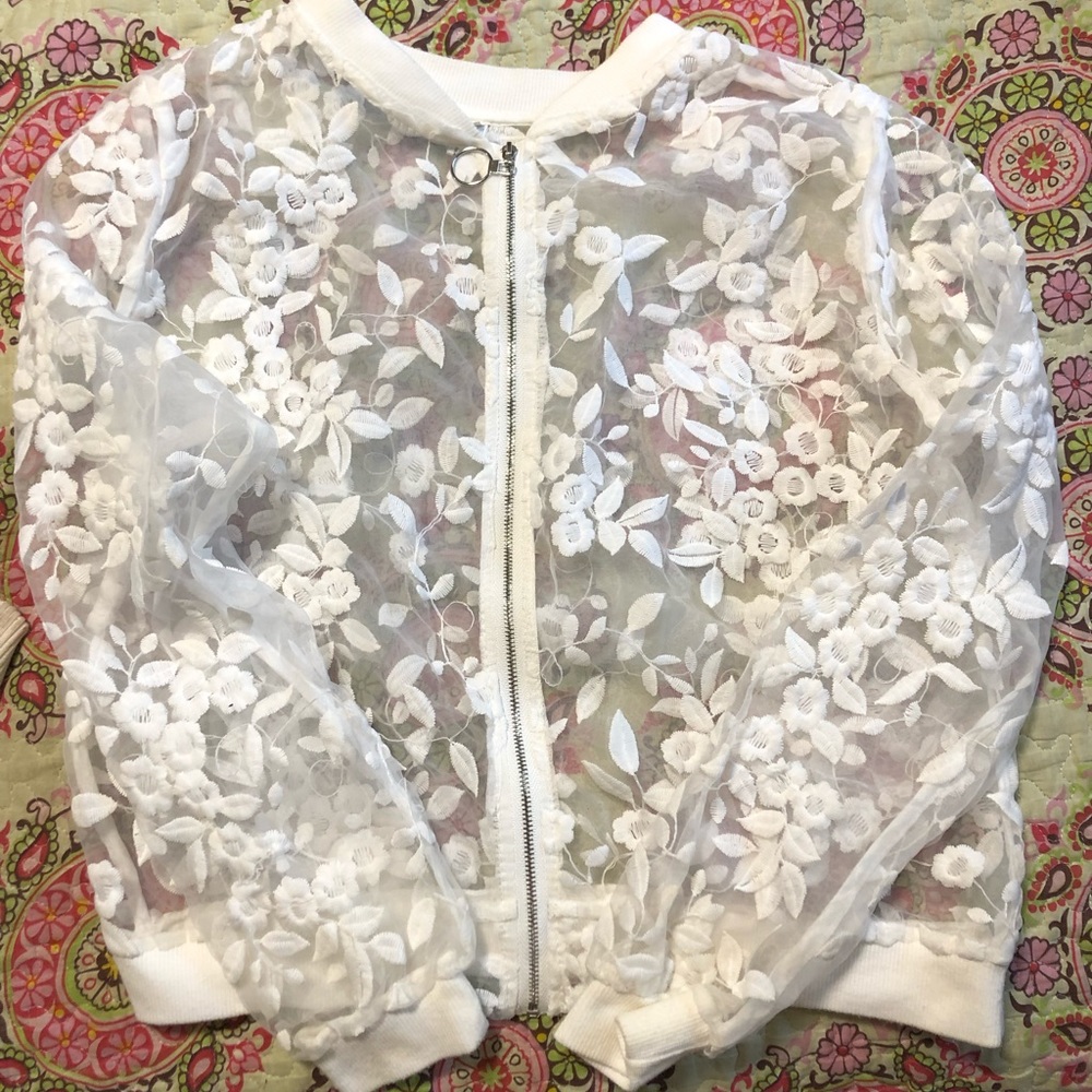 Floral sheer vintage jacket
